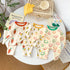 Printed Crewneck Home Wear Suit Cotton Underwear Two-Piece Set